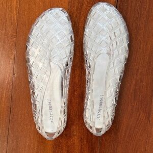 Jeffrey Campbell Clear Lattice Jelly Flats - Transparent/Clear